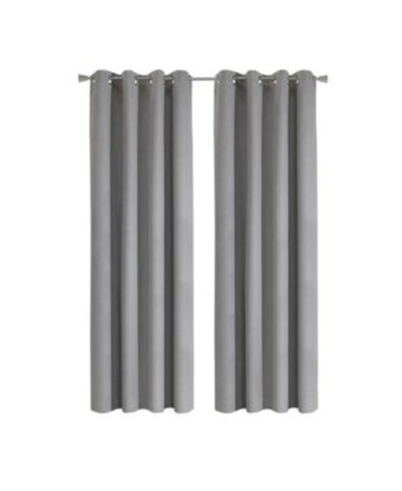 Thermaplus 100 Polyester Duo Reversible Tone Textured Blackout Grommet Curtain Panel 52 X22 X Grey To Taupe