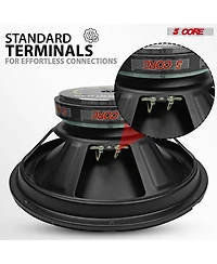 5 Core 12 Inch Woofer Pair 400W Car Subwoofer 4Ohm Replacement Deep Sub w Poly Cone - Wf 12 156 Pp 4OHM 2PCS