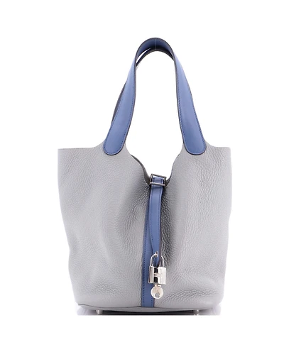 Pre-Owned Hermes Mm Bicolor Picotin Lock Bag Clemence with Swift