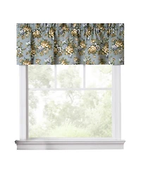 Ellis Bella Rose Stylish Medium Scale Printed Floral Pattern 1.5" Rod Pocket Tailored Valance 58"x15" Wedge