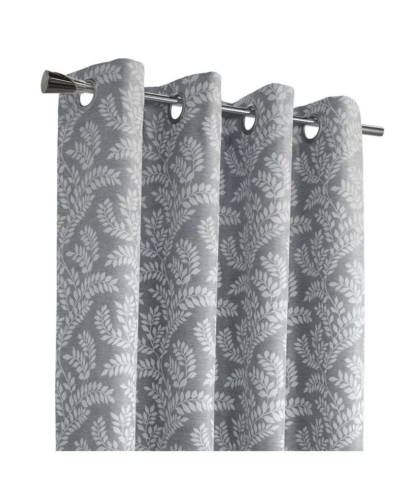 Thermaplus Patricia 100% Blackout Uv Protection Grommet Curtain Panel for Windows 52" x Silver