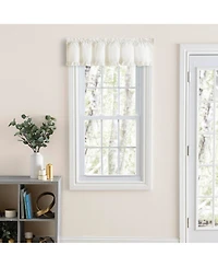 Home Classic Narrow Ruffle Rod Pocket Valance 74" x 12" Natural by Ellis Curtain