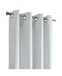 Thermaplus Marissa Blackout Uv Protection Grommet Curtain Panel for Windows 52" x 108" Light Grey