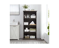 Glass display cabinet 4 Tier Glass Display Cabinet Storage Curio Cabinet with Flip up Glass Doors