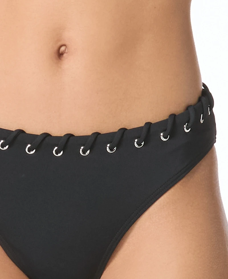 Michael Michael Kors Women's High Leg Swim Bottoms