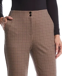 Rafaella Petite Plaid Print Ponte Bootcut Pants