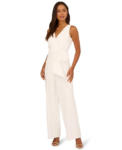 Adrianna Papell Women's Sleeveless Bow Jumpsuit