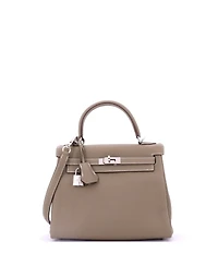 Pre-Owned Hermes Kelly 25 Handbag Togo with Palladium Hardware