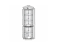 Casainc Corner Glass Cabinet with Lighted Included