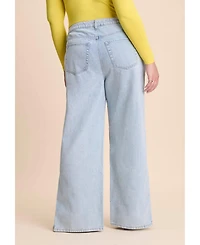 Eloquii Women's Side Zip Loose Jean