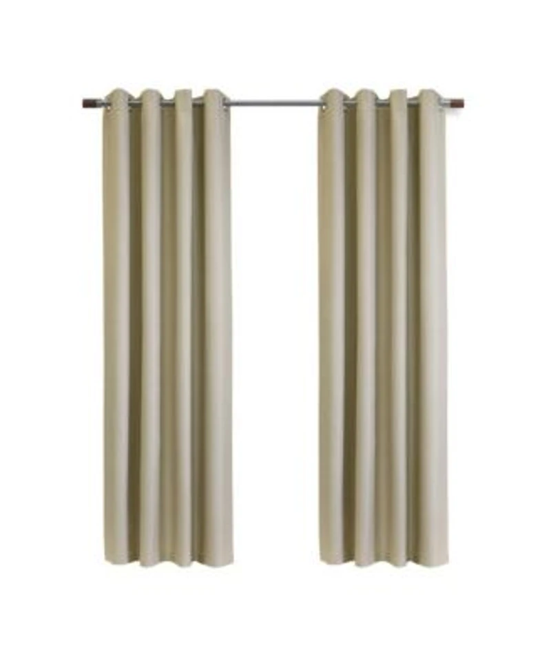 Thermaplus Newberry Blackout Window Treatment Grommet Curtain Panel For Bedroom Livingroom 52 X22 X 63 X22 Linen