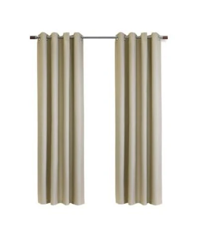 Thermaplus Newberry Blackout Window Treatment Grommet Curtain Panel For Bedroom Livingroom 52 X22 X 63 X22 Linen