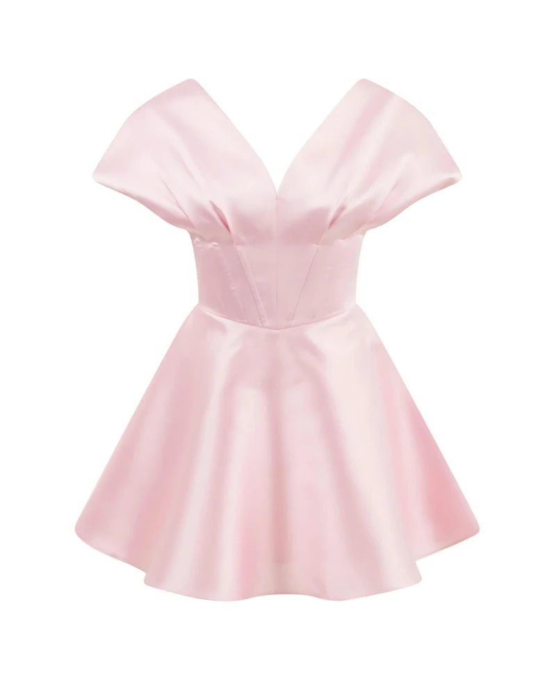 Nocturne Women's Mini Dress with Waist Corset Detail