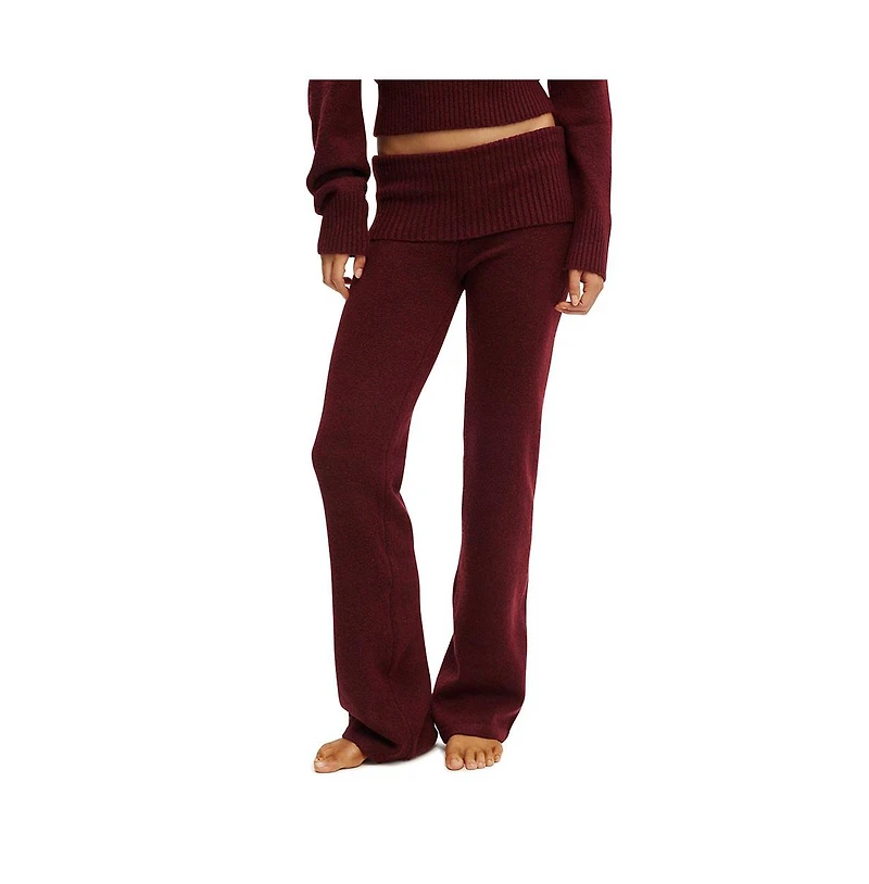 Cotton On Women's Roll Waist Fluffy Knit Pant