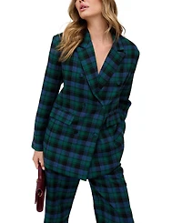 Lily and Lionel London Women's Zena Double Breasted Prince Of Wales Check Print Jacket