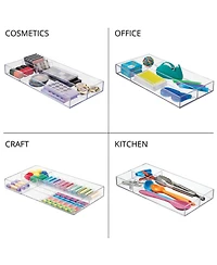 iDesign 4-Section Stackable Makeup Drawer Organizer - Clear