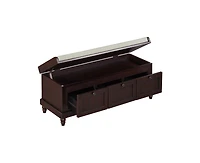 Casainc Classic Shoe Bench Cabinet with Cushion and Three Drawers