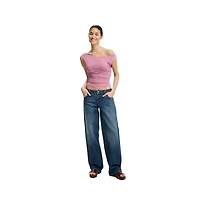 Cotton On Women's Gathered Mesh Off Shoulder Top