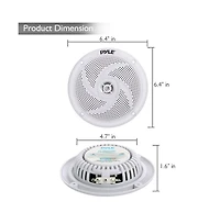 Waterproof Marine Speakers, Low-Profile Slim Style, 4.0'' -inch (100 Watt)