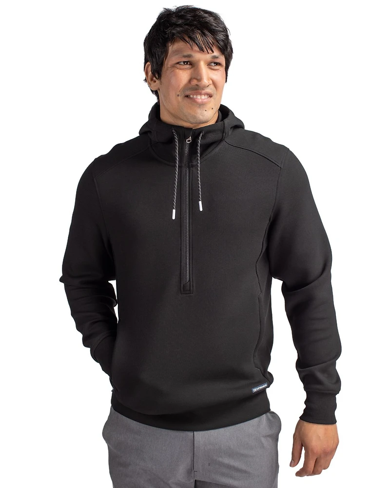 Cutter & Buck Men's Roam Eco Half Zip Recycled Hooded Pullover