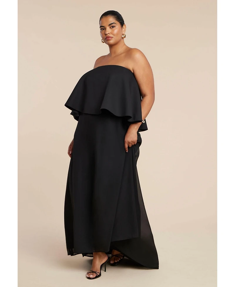 Eloquii Women's Peplum Bodice Gown