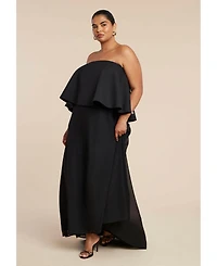 Eloquii Women's Peplum Bodice Gown