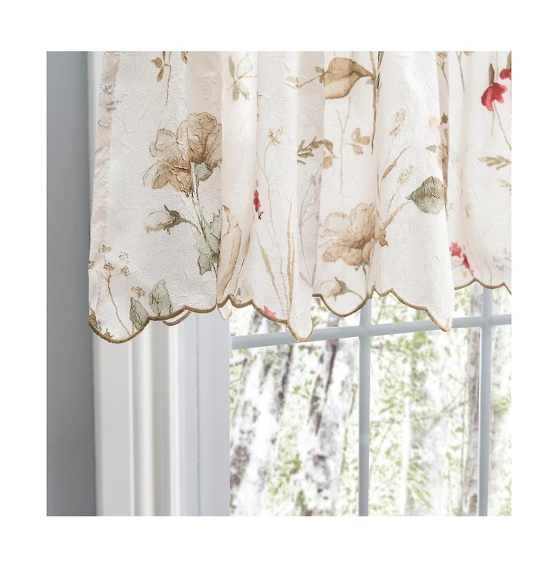 Ellis Curtain Sophia Rod Pocket Valance - 48x15", Multi
