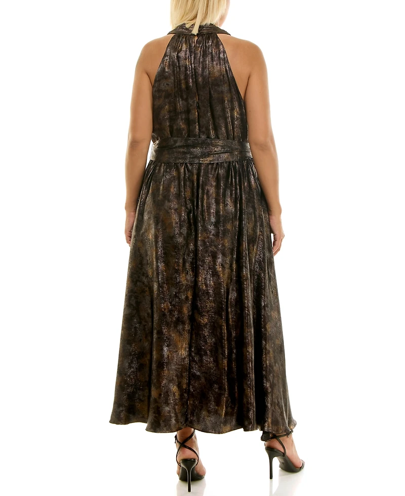 Taylor Plus Size Cowl Neck A-Line Dress