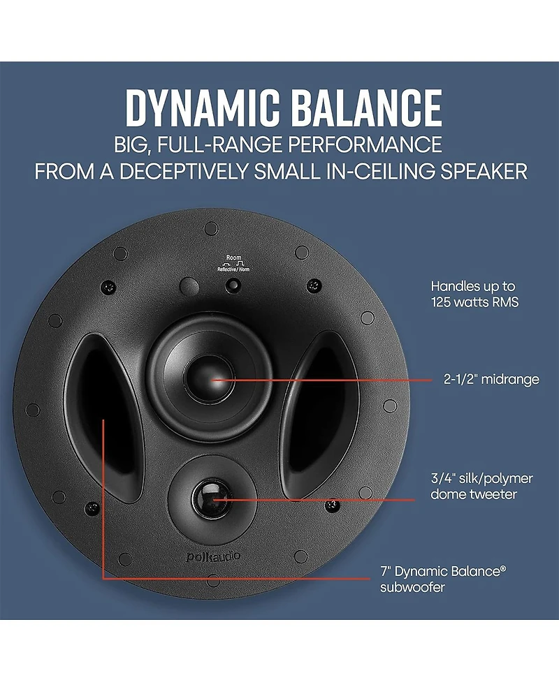 Polk Audio 70-rt Vanishing 7" In-Ceiling 3-Way Speaker