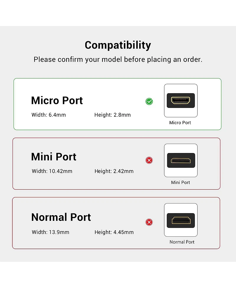 SmallRig Ultra Slim 4K Hdmi Type D to A Adapter Cable