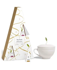 Tea Forte Holiday Winter Advent Bundle 12-Pyramid Infusers and Cafe Cup