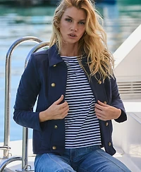 Nautica Jeans Women's Striped Boat-Neck Top