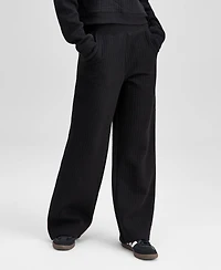 And Now This Petite Quilted Lounge Bottom Straight Leg Pants, Macy's Exclusive
