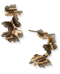 lonna & lilly Gold-Tone Butterfly Hoop Earrings