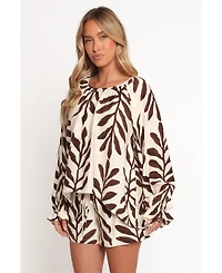 Petal and Pup Women's July Long Sleeve Smock Top
