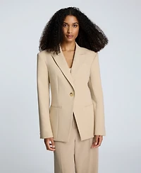 Kenneth Cole Women's Luxe Twill Slim One-Button Jacket