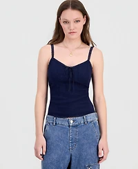 Just Polly Junior's Textured-Knit Lace-Trim Cami Top