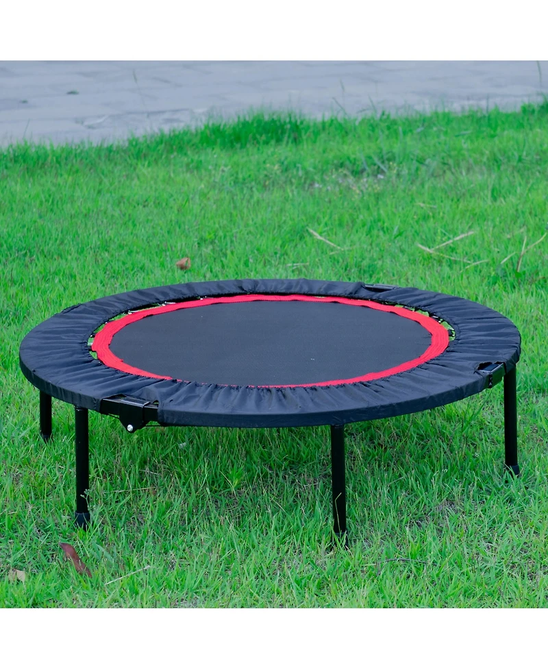 40 Inch Mini Exercise Trampoline for Adults or Kids - Indoor Fitness Rebounder Trampoline with Safety Pad