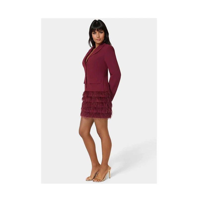 Bebe Women's Feather Blazer Dress