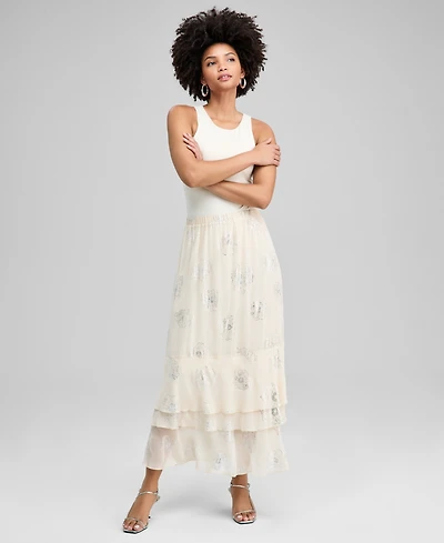 And Now This Women's Floral Shine Maxi Skirt, Macy's Exclusive
