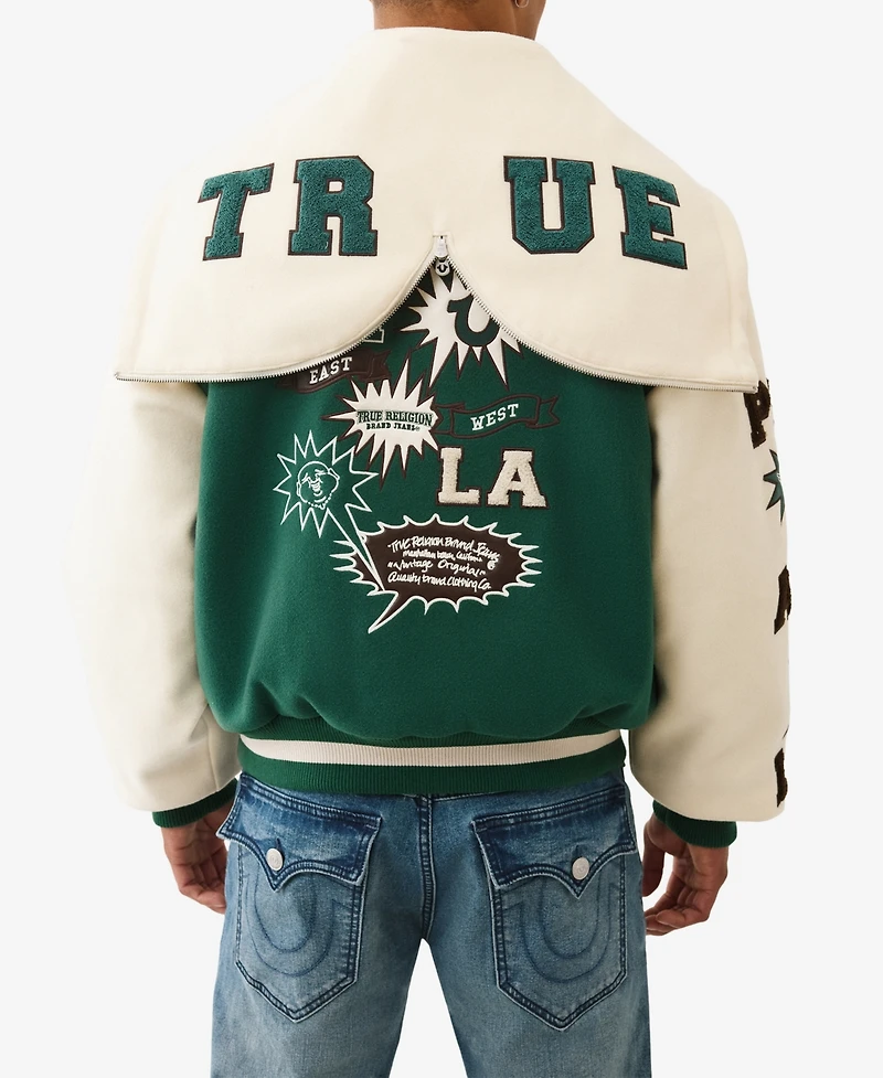 True Religion Men's Retro Varsity Jacket