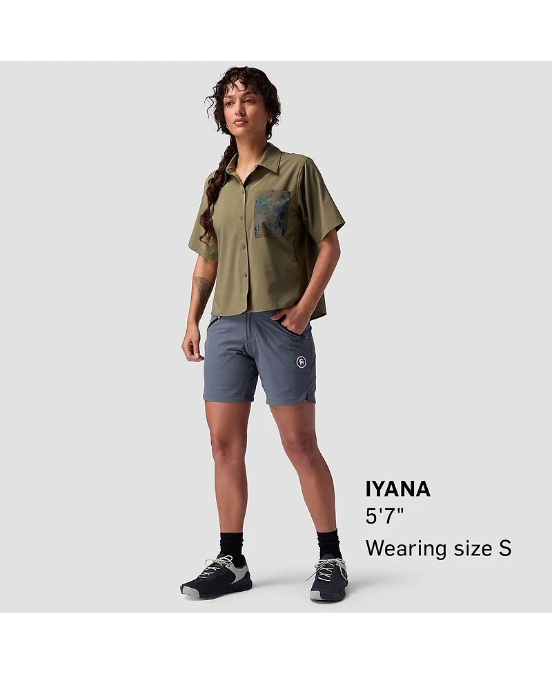 Backcountry Women's Slickrock Short-Sleeve Button-Up Jersey Mountain Bike Top