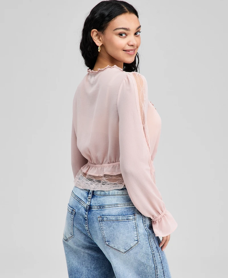 And Now This Women's Textured Sheer Blouse, Macy's Exclusive