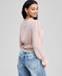 And Now This Women's Textured Sheer Blouse, Macy's Exclusive