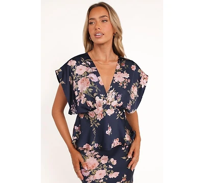 Petal and Pup Women's Ricki Top - Navy Floral