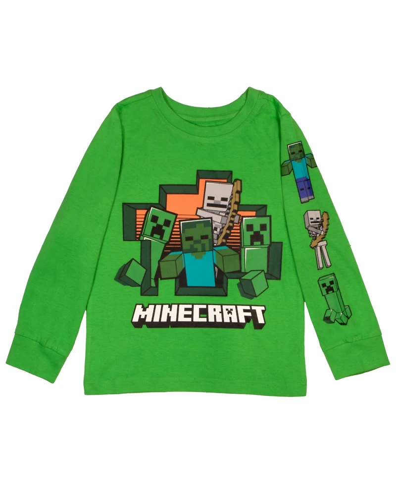 Minecraft Big Boys 2 Pack Long Sleeve T-Shirt