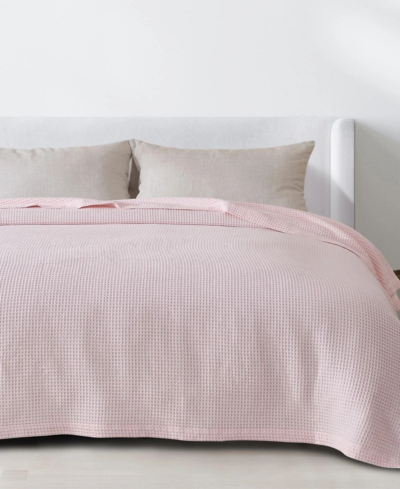 Linery & Co. Waffle Weave Textured Cotton Blanket