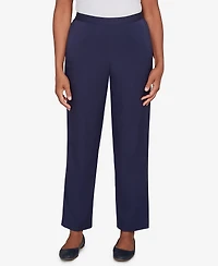 Alfred Dunner Women's Saratoga Springs Side Seam Pocket Average Length Twill Pants