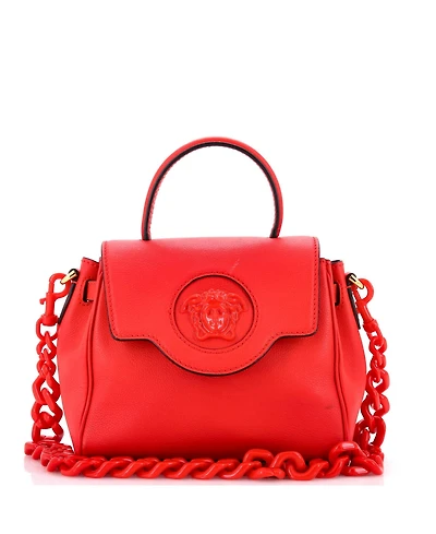 Pre-Owned Versace Small La Medusa Top Handle Bag Leather