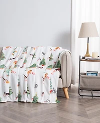 Linery & Co. Velvet Plush Cozy Christmas Throw Blanket